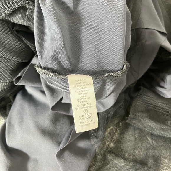 Weston Anthropologie Lace Gray Tulle Skirt  Babydoll Dancer Dress Womens Medium - Picture 7 of 9